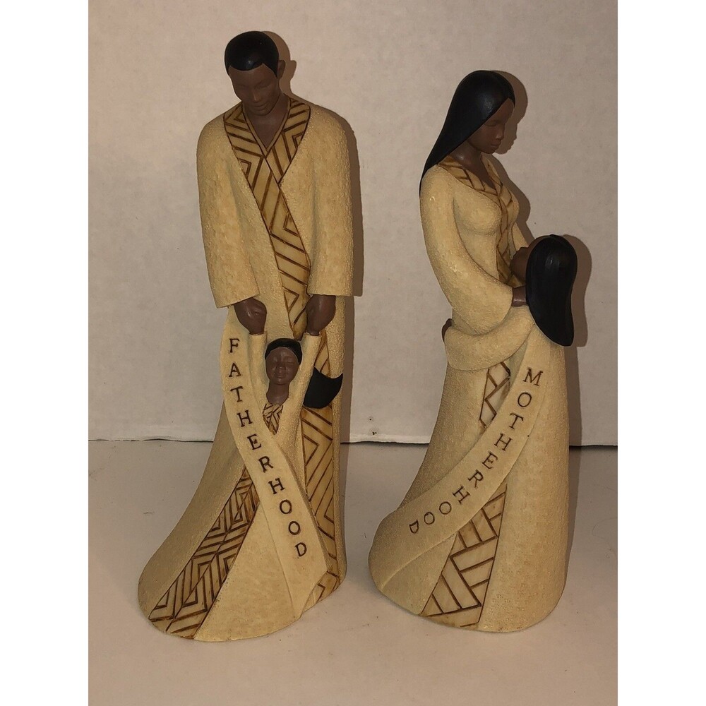 Motherhood Fatherhood Black Figures African American Positive Image Daughter 11”